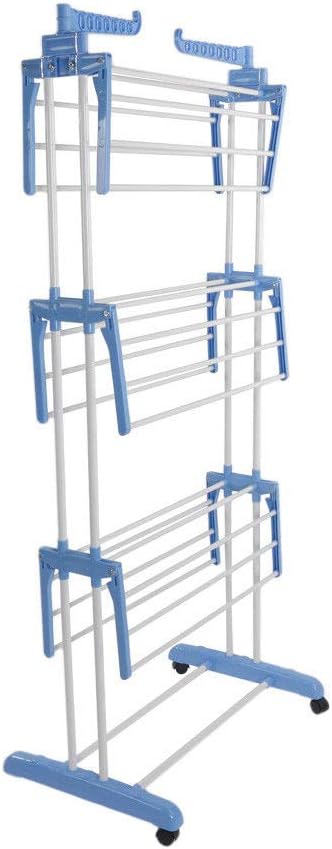 3 Tier Aluminum Laundry Organizer Folding Drying Rack Clothes Dryer Hanger Stand Storage by SHG