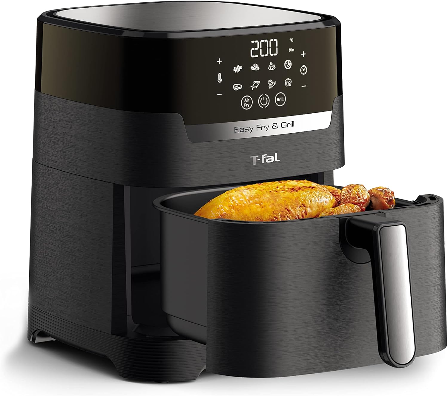 T-fal Air Fryer & Grill Combo Digital, 2-in-1, 4.4 Qrt, black