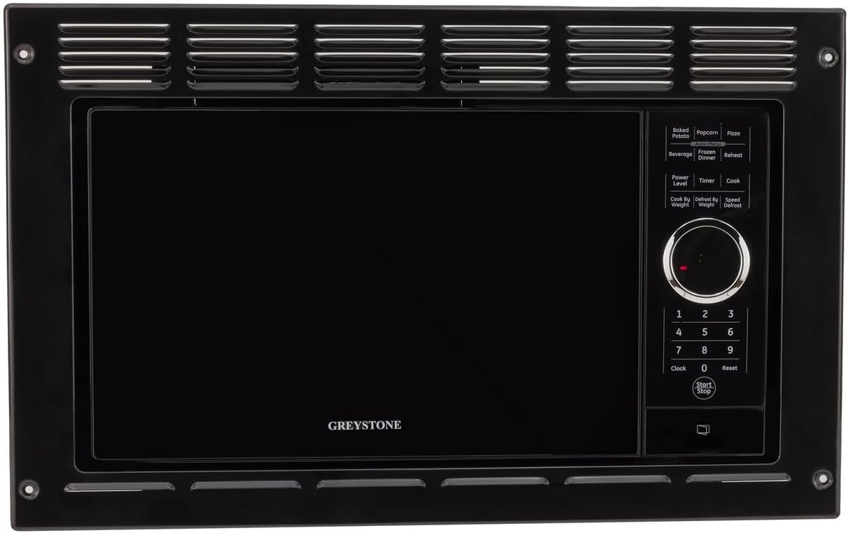 RecPro RV Microwave | .9 cubic ft Black Microwave with Trim Kit | 900 Watt (RPM-5-BLK) | Direct Replacement for Greystone
