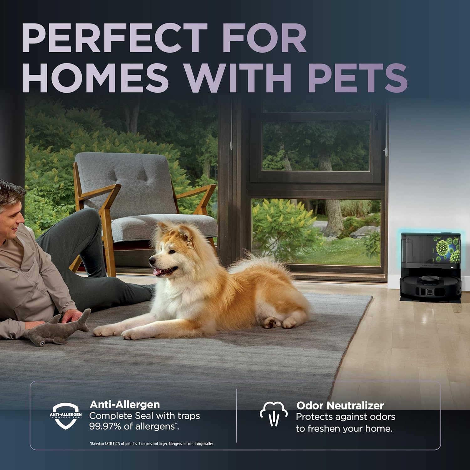 Shark Robot Vacuum & Mop Combo, PowerDetect NeverTouch, Self-Emptying & Self-Refilling, 60-Day Debris Capacity, 30-Day Refill Tank, 5 Intelligent PowerDetect Cleaning Technologies, RV2820YE (Renewed)