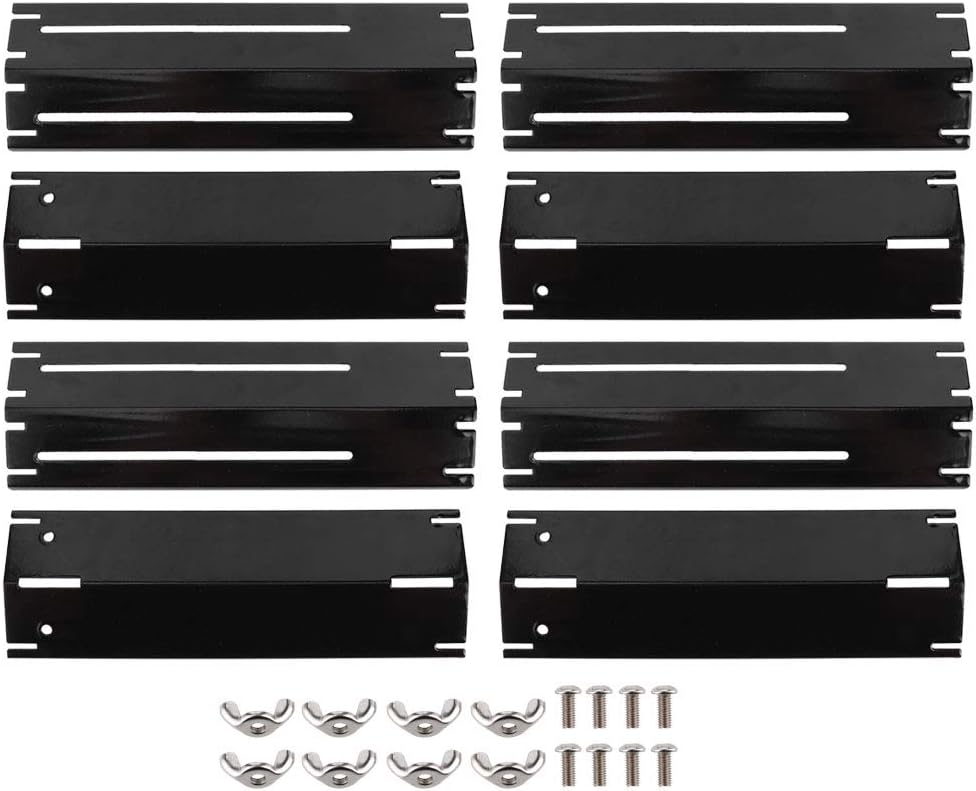 4 Sets Heat Plate, Adjustable Porcelain Steel Heat Plate, Adjustable Grill Heat Plate Heat Tent Replacement Parts Fit for Brinkman BBQ Gas Grill