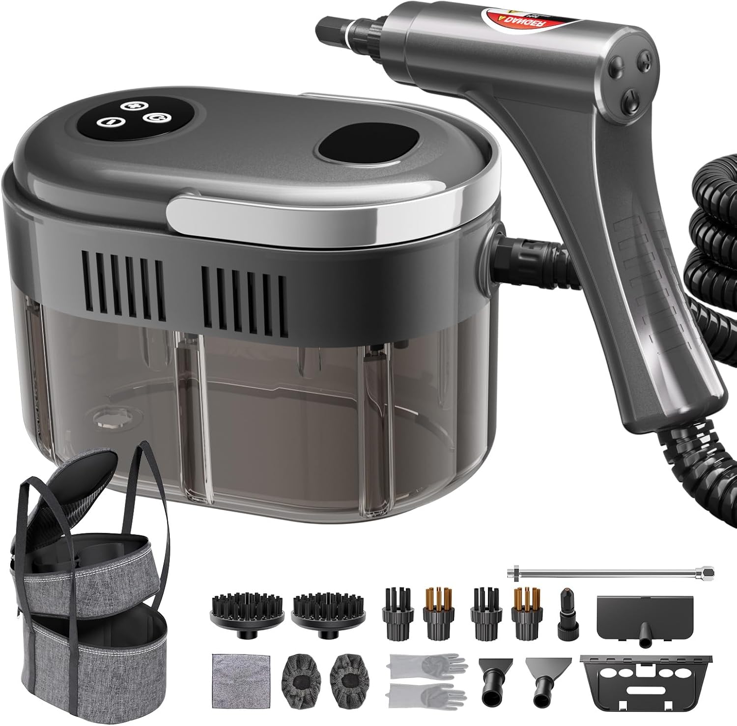 Steam Cleaner,15s Heat-Up,1.5L Tank,6-Level Adjustable Handle,1500W Steamer for Cleaning,Portable Steamer for Cleaning with 20PCS Accessories,Steam Cleaner for Home,Car