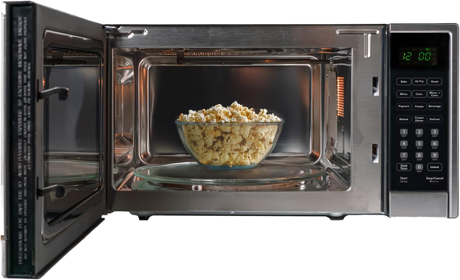 Danby 1.3 cu. ft. Multifunction Countertop Microwave with Air Fry in Stainless Steel (DBMW1361ABSS)