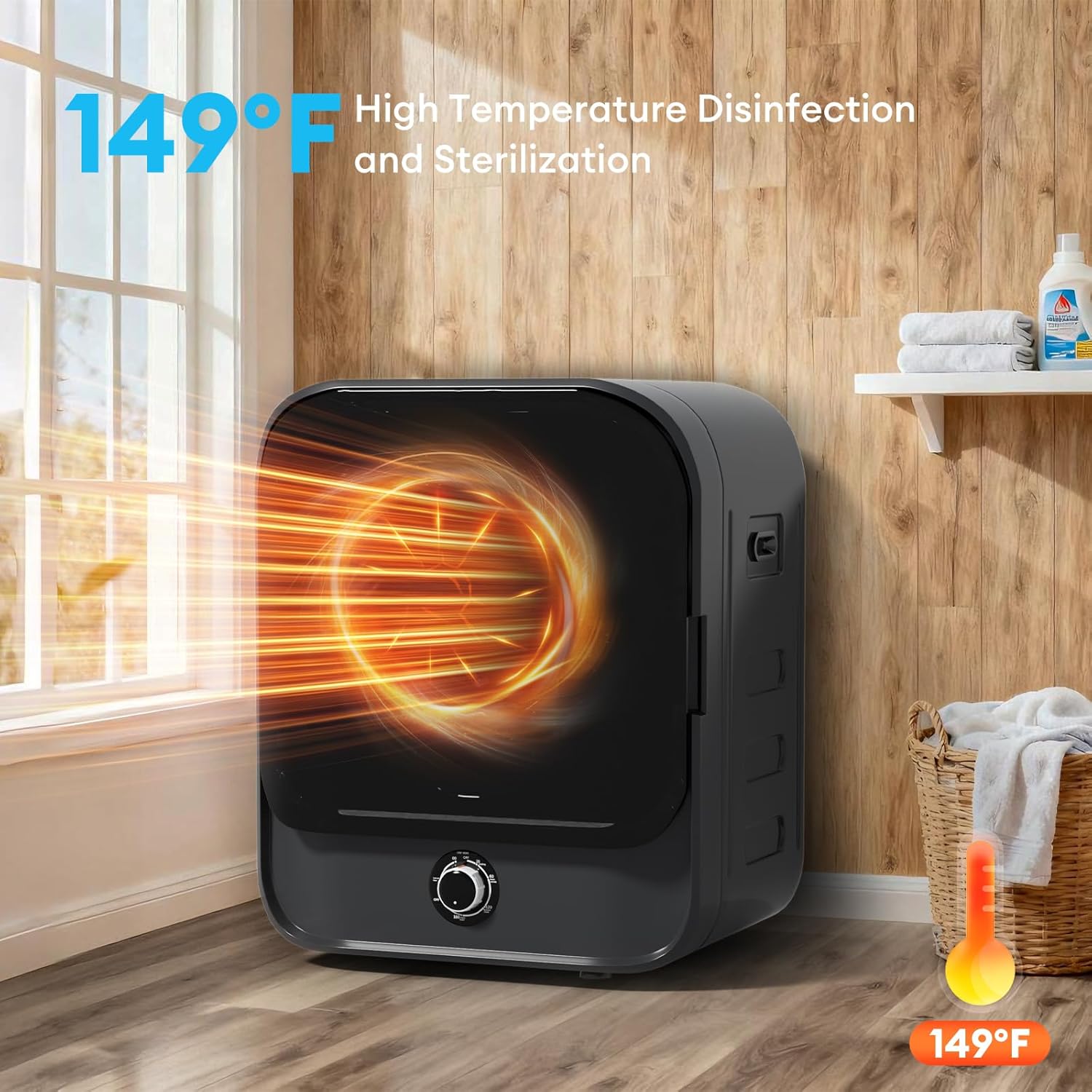 TABU Compact Washer and Dryer Combo Set,20LBS Full-Automatic Washing Machine with 10 Washing Programs & 2.6 Cu.Ft Compact Dryer with Stainless Steel Inner Tub,Grey