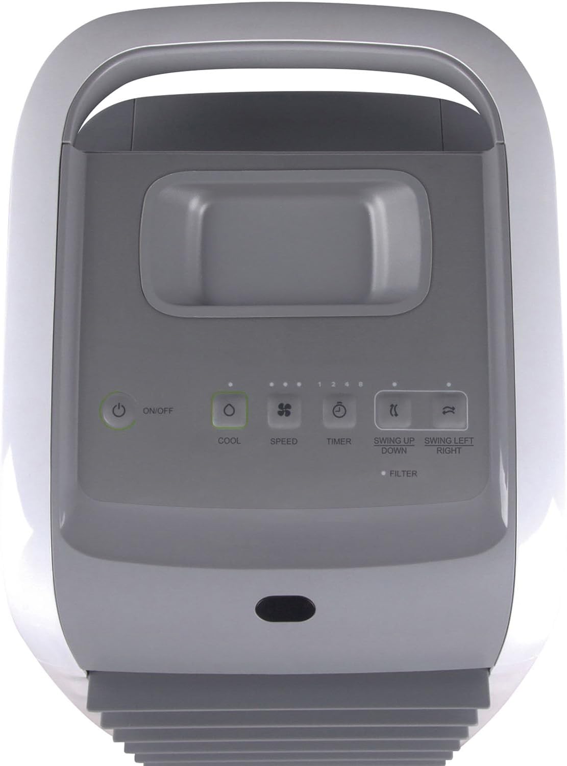 Whirlpool 155 CFM Portable Evaporative Cooler for Garage, Warehouse, Basement, 125V, Rooms up to 428 Sq. Ft., with Remote and Ice Pack for Hot/Dry Climates, Indoor Fan Powered Swamp Cooler in Titanium