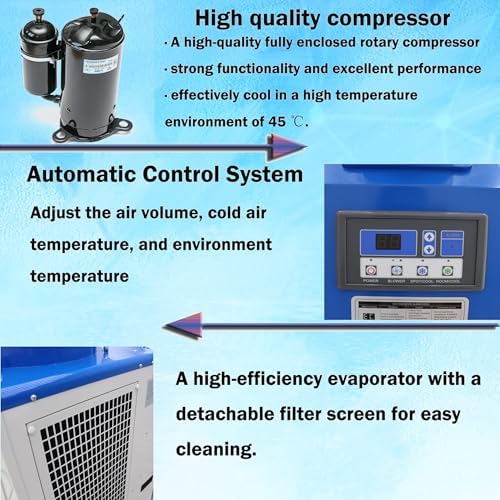 220V Commercial Industrial Air Conditioner Portable Industrial Spot Cooler Mobile Air Conditioner 780m³/h