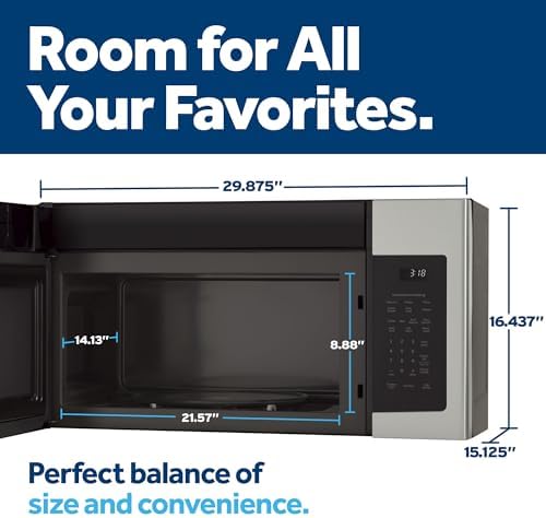 GE 1.8 Cu. Ft. Over-the-Range Microwave Oven with Recirculating Venting