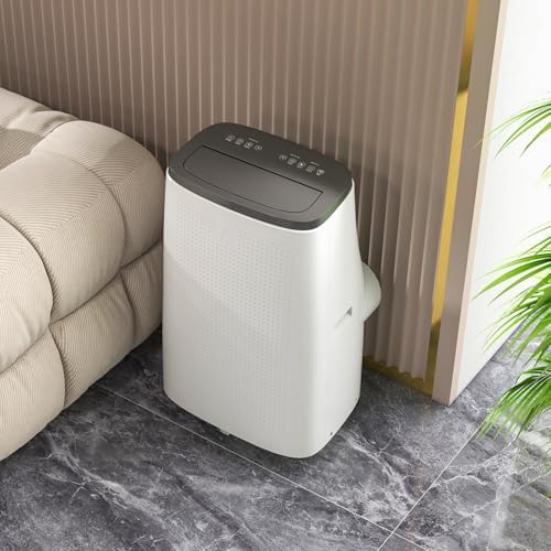 14,000 BTU Portable Air Conditioner (AC) for 750 Sq Ft Rooms – 3-in-1 Cooling, Dehumidifier & Fan w/Self-Evaporative Tech (No Drain). Sleep Mode + Auto-Swing. Includes Remote & Window Kit. Easy Insta
