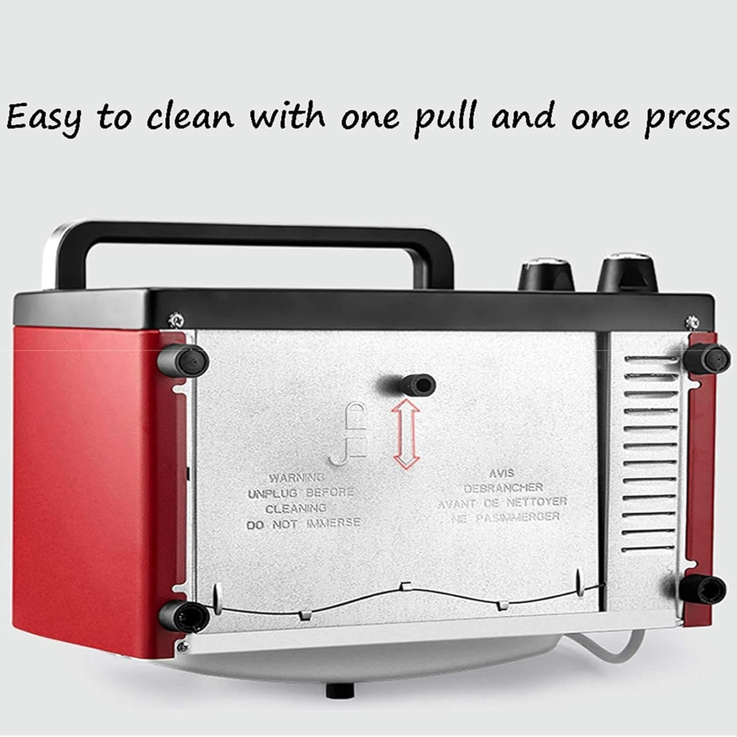 AMNOOL Household Intelligent 12L Electric Oven，Multifunctional Large-Capacity Chicken Oven Microwave Oven with Bakeware Pizza Baking Mini Oven Red Useful-1*