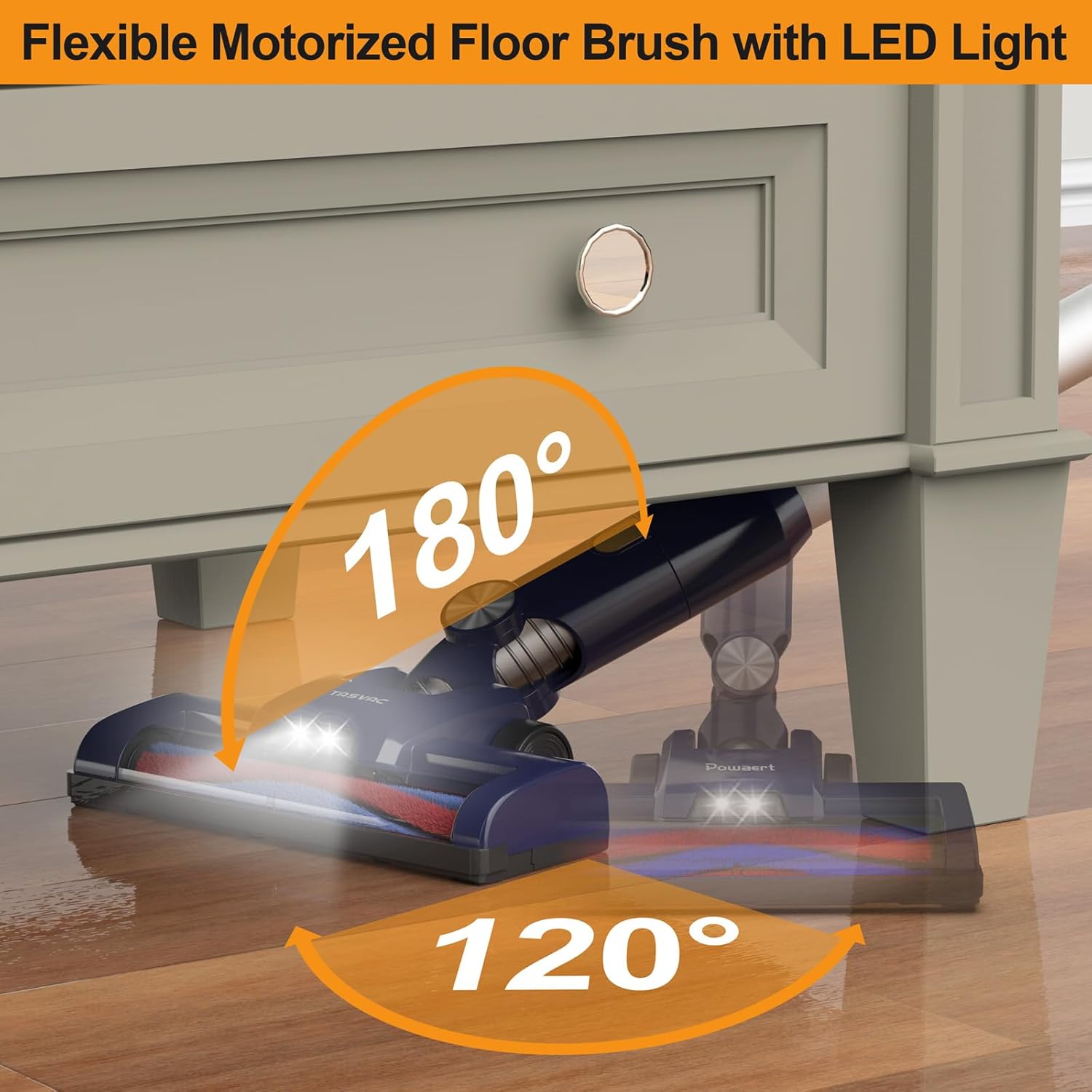 N7S Cordless Vacuum Cleaner, 6-in-1 Lightweight Stick Vacuum with Powerful Suction, 6-Cell 2200mAh Rechargeable Battery, Handheld Vacuum Cleaners for Pet Hair, Carpet, Floor (Indigo)