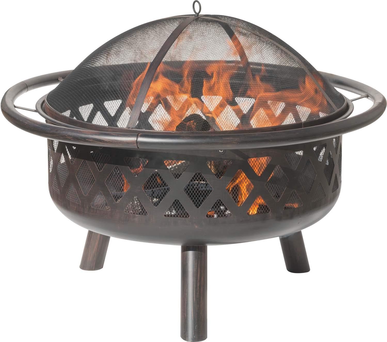 Dagan FP-1024 Criss Cross Style Design Fire Pit in Bronze