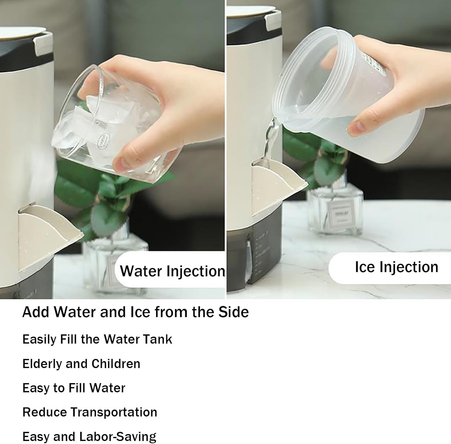 Portable Air Conditioners, Evaporative Air Cooler with 0.24Gal Water Tank, Built-In Ice Box, 3 Wind Speeds, 2-Stage Atomization, 7 Color Light, Swamp Cooler Fan for Room Bedroom Office