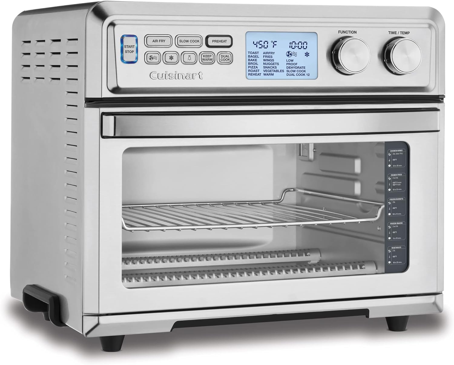 Cuisinart TOA-95C Digital AirFryer Toaster Oven, 0.95-cubic feet, Premium 1800-Watt Oven with Digital Display & Controls, XL Capacity, Intuitive Programming & Adjustable Temperature, Stainless Steel