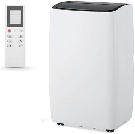 12,000 BTU Portable Air Conditioner 3-In-1 Cooling/Dehumidifier/Fan, Portable AC Unit for Rooms Up to 550 Sq. Ft. with Remote Control/Wheels/Window Kit, Easy to Move