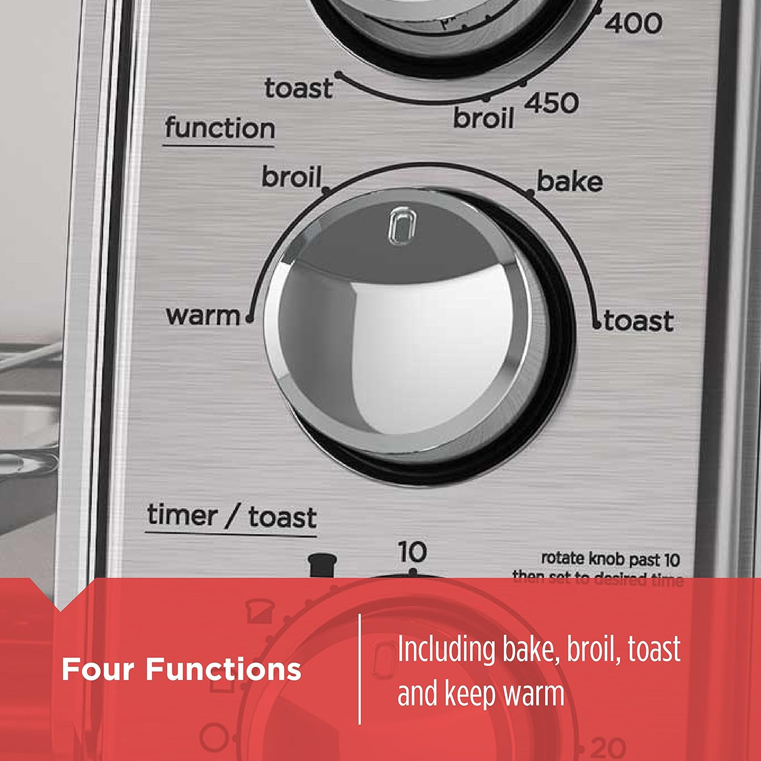 COMMERCIAL CHEF Small Microwave 0.7 Cu. Ft. Countertop Microwave with Digital Display, Stainless Steel Microwave & BLACK+DECKER 4-Slice Toaster Oven with Natural Convection, Stainless Steel