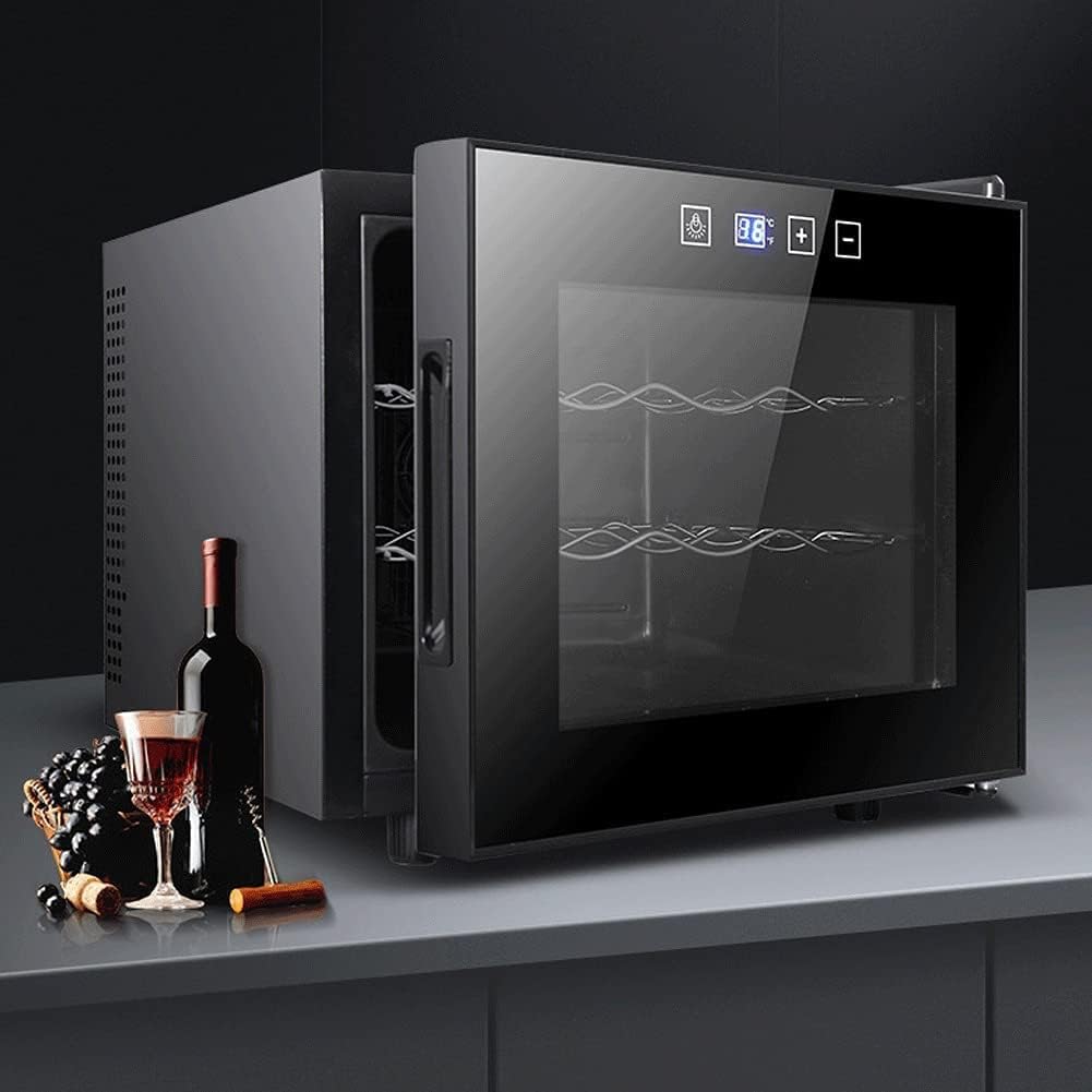 49L Wine Cooler/Fridge Beverage Refrigerator Small Mini Red & Cellar Beer Soda,Digital Temperature Display, Double-Layer Glass Door, Quiet Operation Compressor