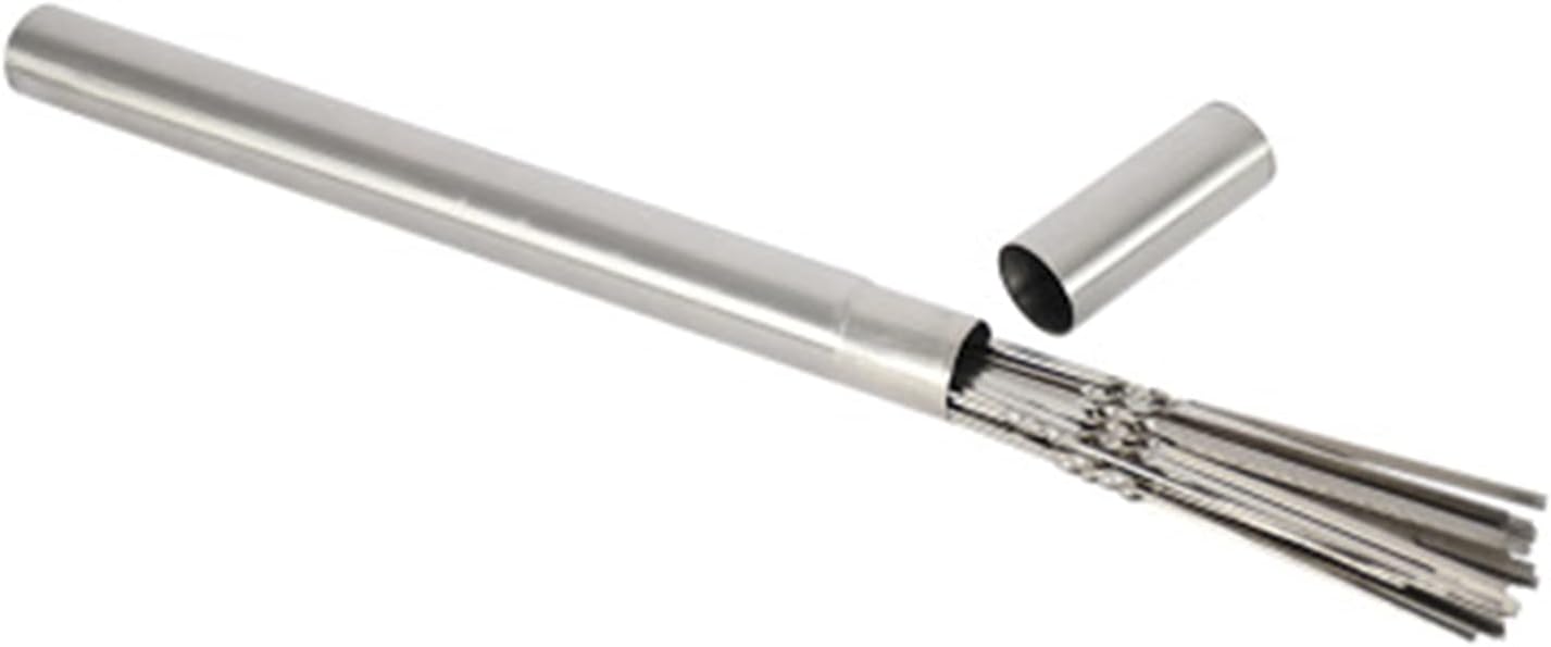 Reusable Flat Stainless Steel Barbecue Skewers Needle Stick For Outdoor Camping Picnic Tools with Storage Box Grill Accessories,Gripper