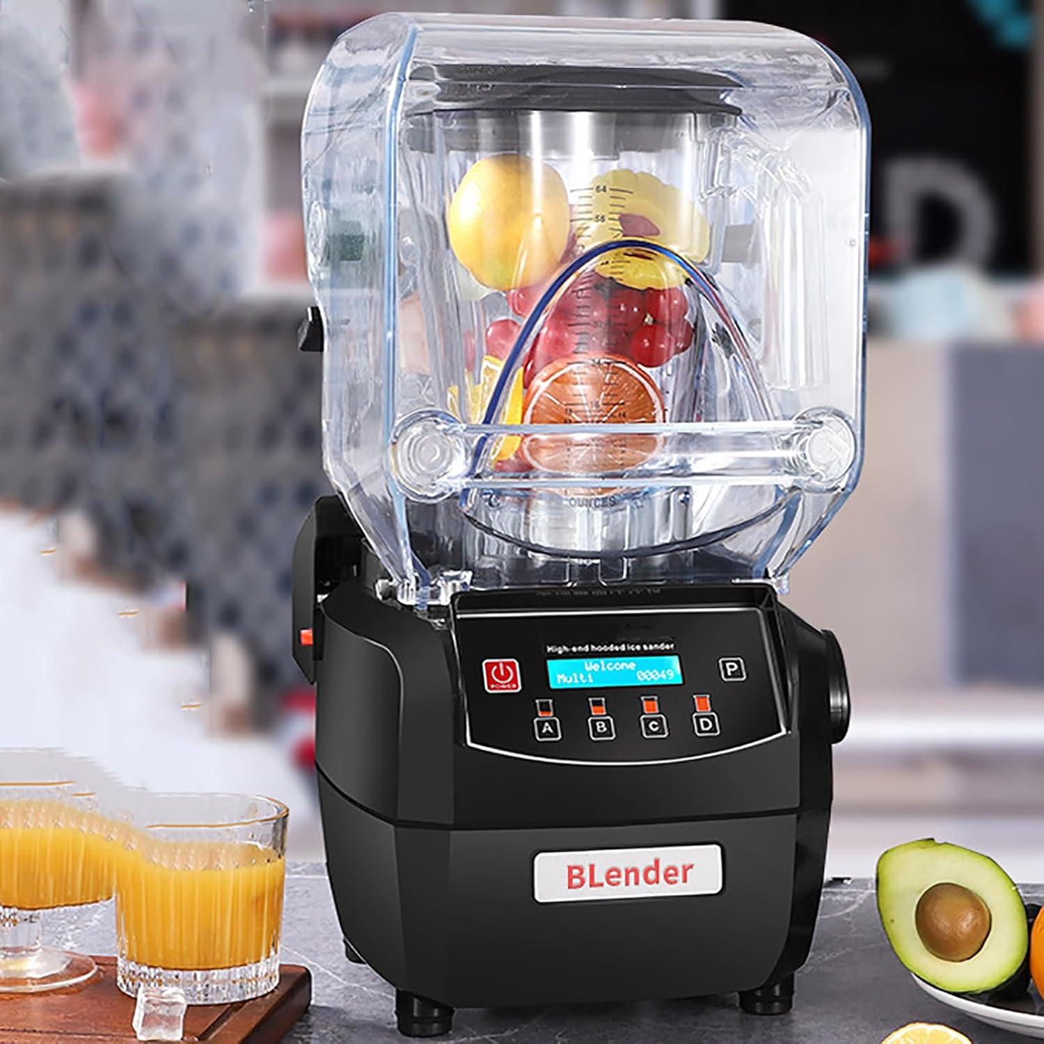 Blender Smoothie Maker, Heavy Duty Commercial Blender, 1.8L Jug Blender Mixer with 4 Presets, Silent Broken Wall Cooking Machine,for Smoothie, Fruits, Kitchen