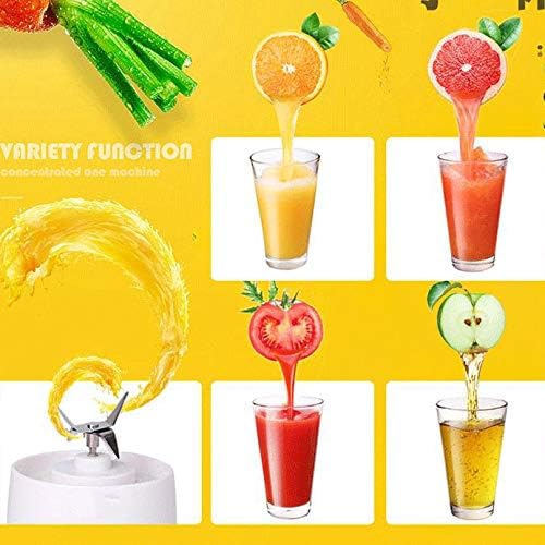 cup Portable Electric Juicer Cup,Portable Blender,Household Personal Smoothie Blender USB Rechargeable Battery with 6 Stainless Steel Blades 400ML Mini Juice Cup,4000 mAh battery. Portable, E
