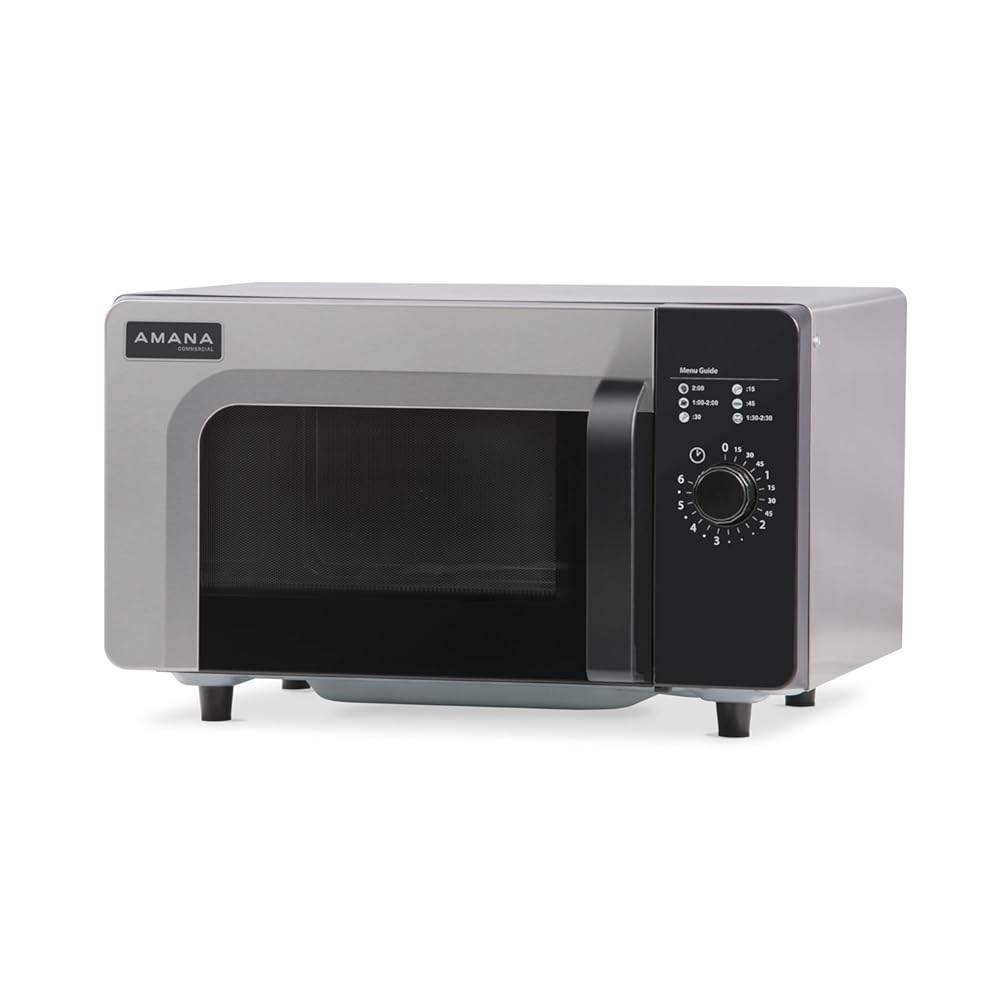 Amana RMS10DSA 1000 Watt Heavy-Duty Countertop Commercial Microwave Oven with Dial Controls for Restaurant Buffet Catering Service | 0.8 Cu. Ft, 20