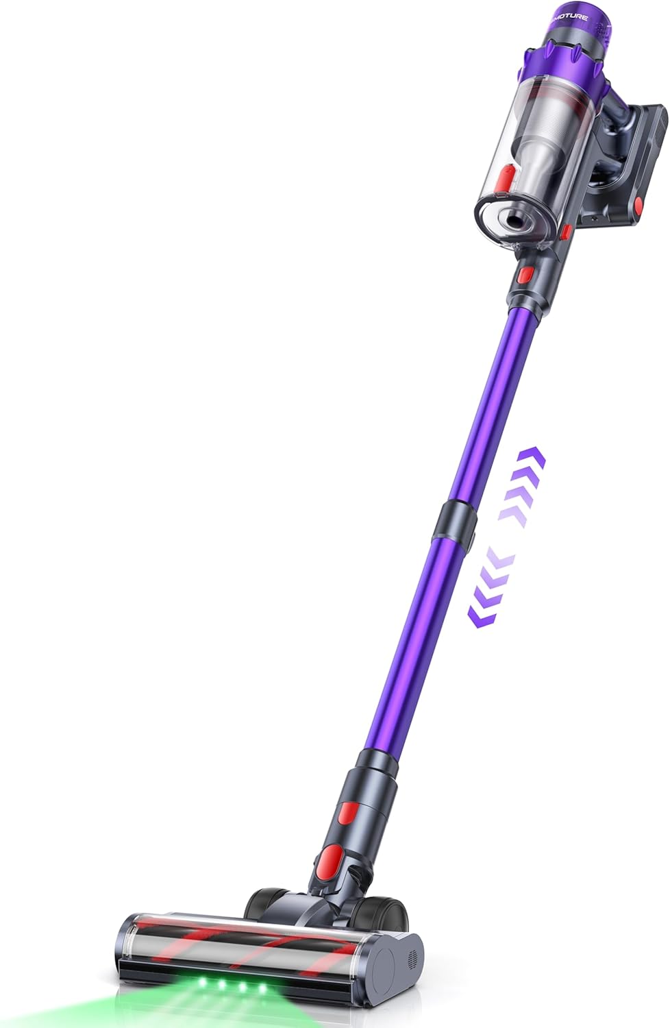 SMOTURE Cordless Vacuum Cleaner, 600W 50KPA 65 Mins Runtime Vacuum Cleaners for Home, Cordless Stick Vacuum Cleaner with LED Touch Screen Upright Vacuum for Hardfloor/Carpet/Pet Hair