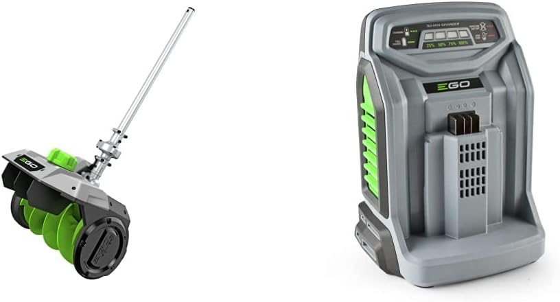 EGO Power+ SSA1200 Multi-Head Snow Shovel Attachment, Black & CH5500 56-Volt Lithium-ion Rapid Charger