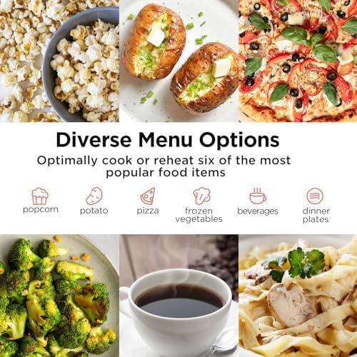 BLACK+DECKER Countertop Microwave Oven 0.9 Cu Ft, 6 Auto Menus, Child Lock, Memory Function, 10 Power Levels, Easy One-Touch Start, Digital Panel, 900W