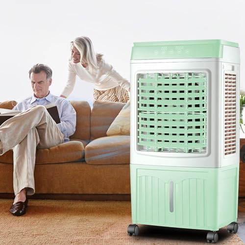 Evaporative Air Cooler, Swamp Cooler, Portable Air Conditioners, Mechanical Knob Operation, 3 Wind Speed, Swing Left and Right, for Home Workshop