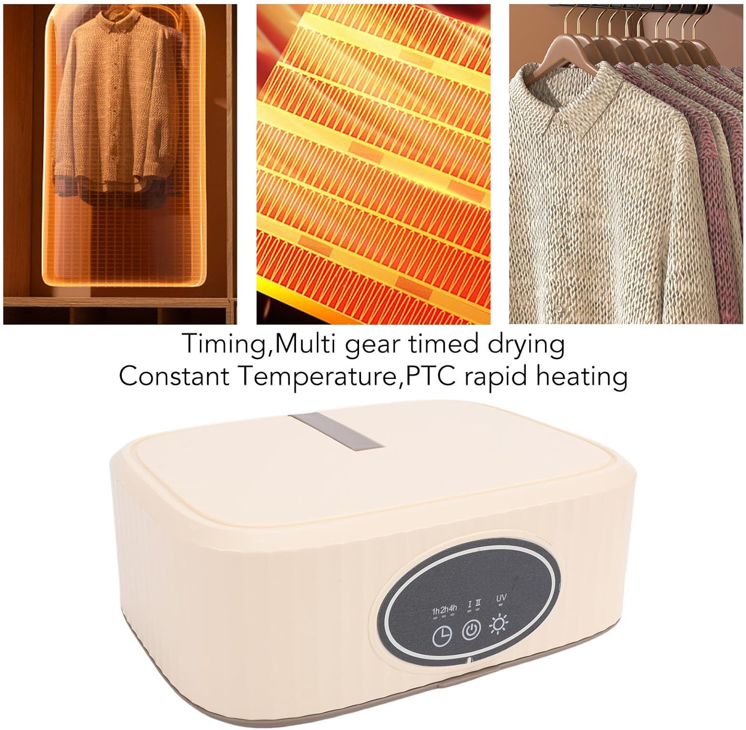 Clothes Dryer, Folding Compact Portable Laundry Drying Machine for Home Dormitory Travel Use