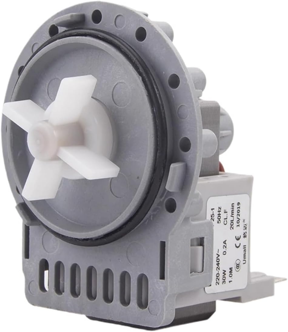 Ultra Durable 30W Washing Machine Drain Pump Motor 220v General Washer Drain Pump Replacement Kit Compatible with Laundry Appliance Parts