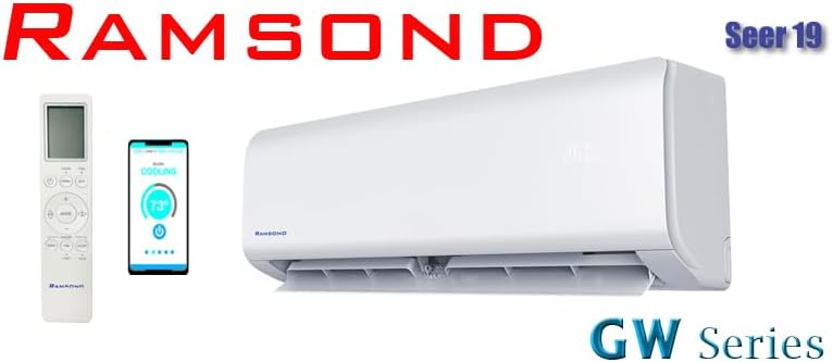 GW SERIES 12000 BTU 230 V Mini Split Ductless Air Conditioner Heat Pump 19 SEER Included Line Set Kit Compatible with Alexa and Google, White