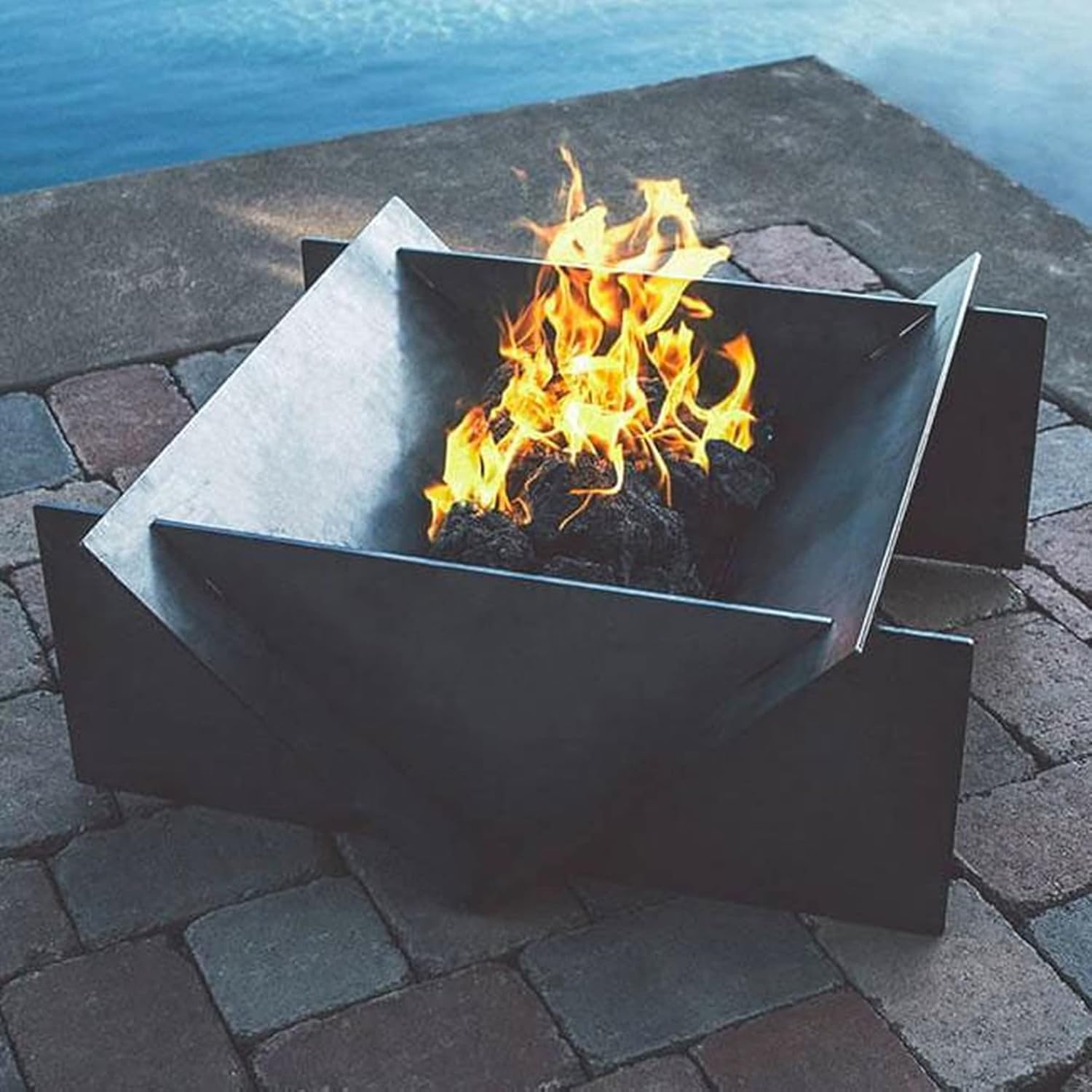 Large Fire Pits & Bowls, Heavy Duty Outdoor Firepit, DIY Metal Fire Pits, Wood Burning Firepit Grill, for Patio Backyard Garden Camping Bonfire Picnic