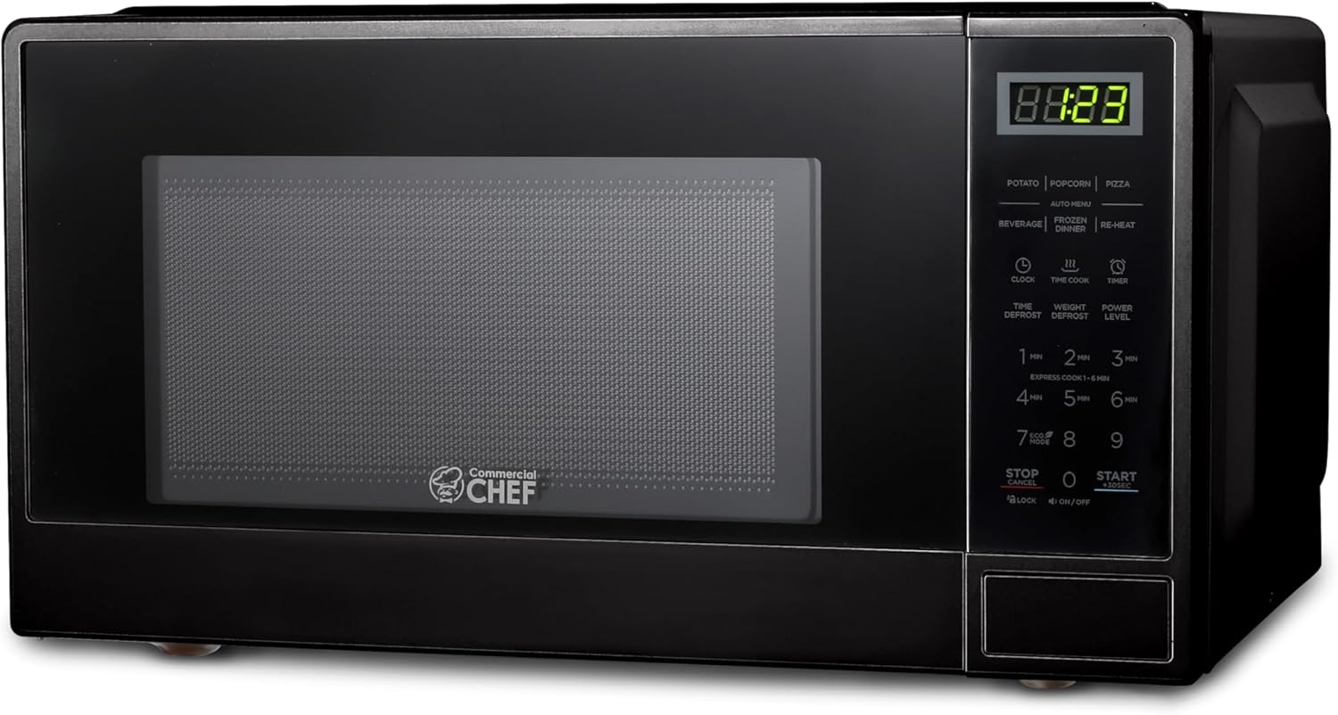 COMMERCIAL CHEF 1.1 Cu Ft Microwave & Keurig K-Slim Single Serve Coffee Maker Bundle
