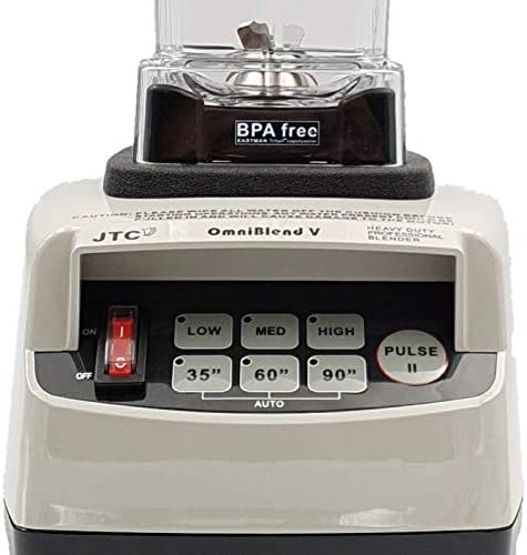 OmniBlend Omni-Q Gray Edition Commercial Blender with Full Sound Enclosure Shield, Quiet Heavy Duty 3-Speed, Self-Cleaning, Includes Multifunctional 2-in-1 Wet Dry Blades, 1.5 Liter Jar