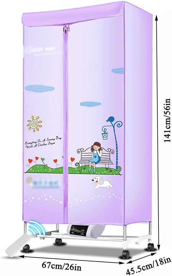 Clothes Rail Rack 2-Tier Drying Rack, Portable Clothes Dryer with Remote Control and Timer, by Appointment, for Apartments, RV,Laundry