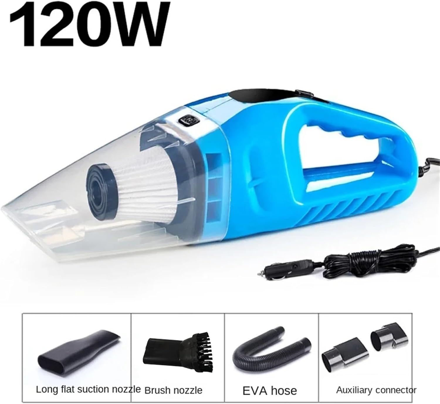 Car Vacuum Cleaner Dry Wet Dual Use Small Air Duster with 5M Cable Powerful Hoover Auto Vacuum Cleaner Compatible with Vehicle Home Cleaning(Orange)