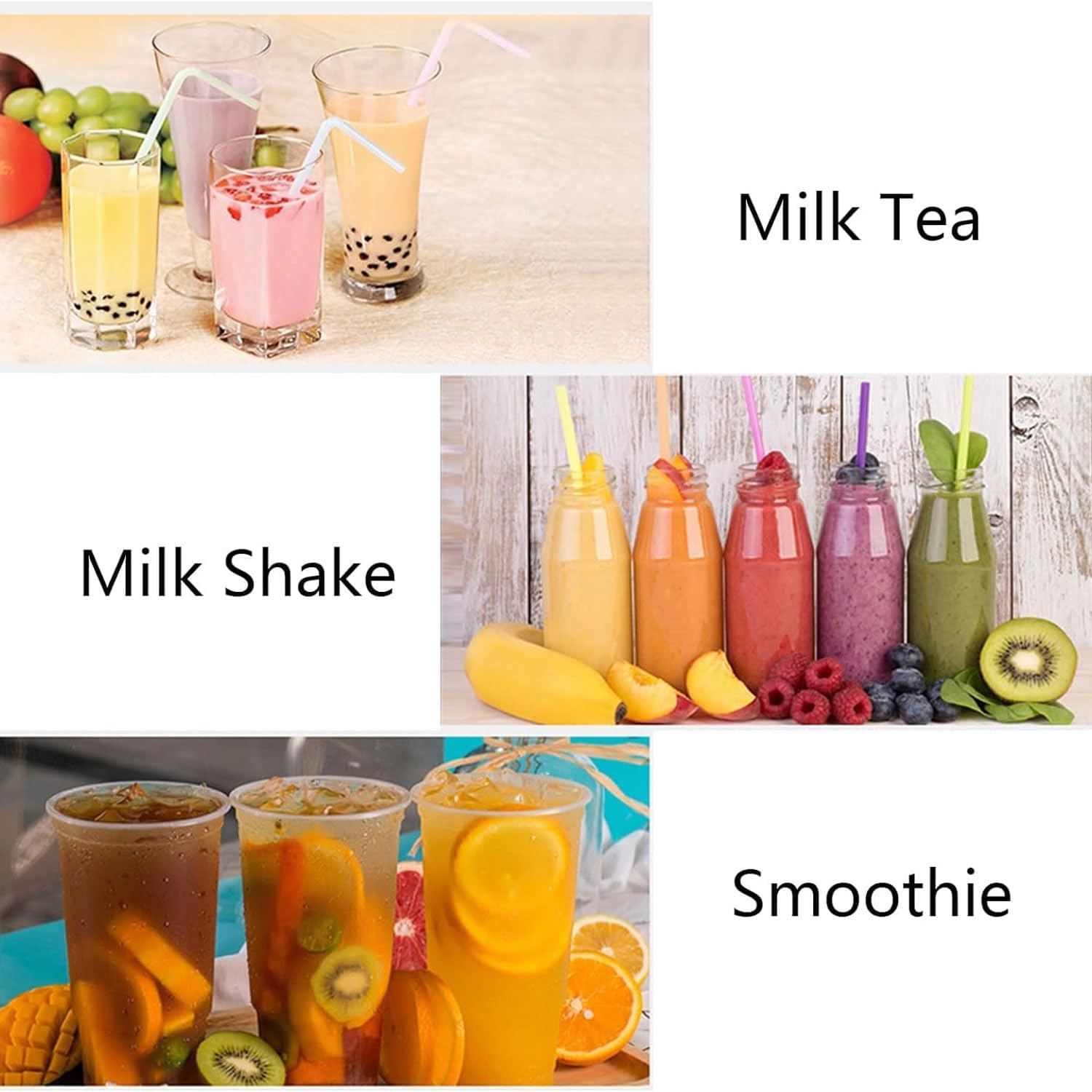 180W Milkshake Maker, 18000RPM Electric Juice Blender with Cup, Heavy-Duty Stainless Steel Drink Mixer Smoothie Machine for Milk Tea Shop, Home, Commercial