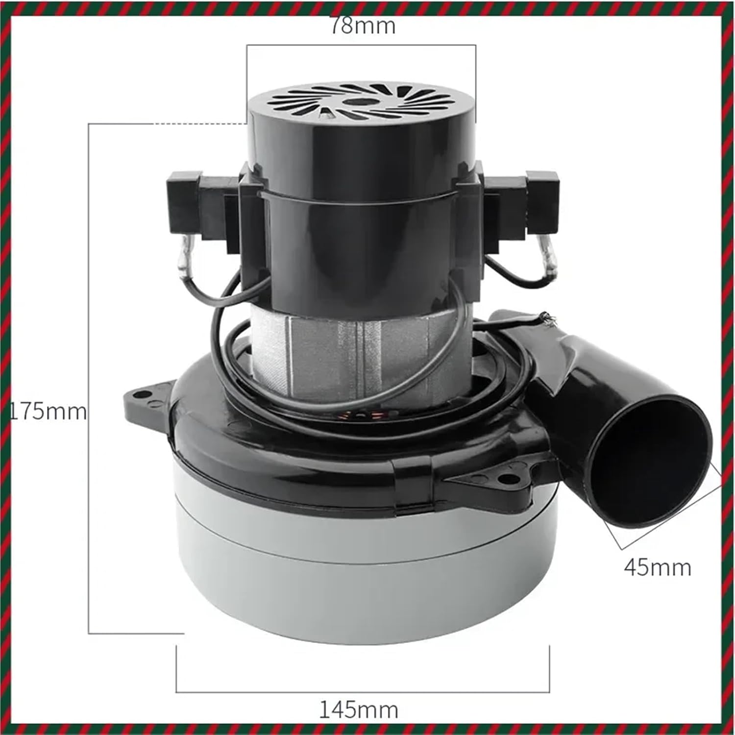Industrial Vacuum Cleaner Accessories Motor All Copper Wire Dust-Free Saw Motor, 220V 1200W 50HZ Side Air Outlet Replace Vacuum Cleaner Motor.