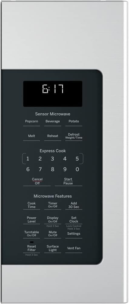 GE JVM6175YKFS 1.7 Cu. Ft. Over-the-Range Fingerprint Resistant Microwave Oven Stainless Steel Bundle with 2 YR CPS Enhanced Protection Pack
