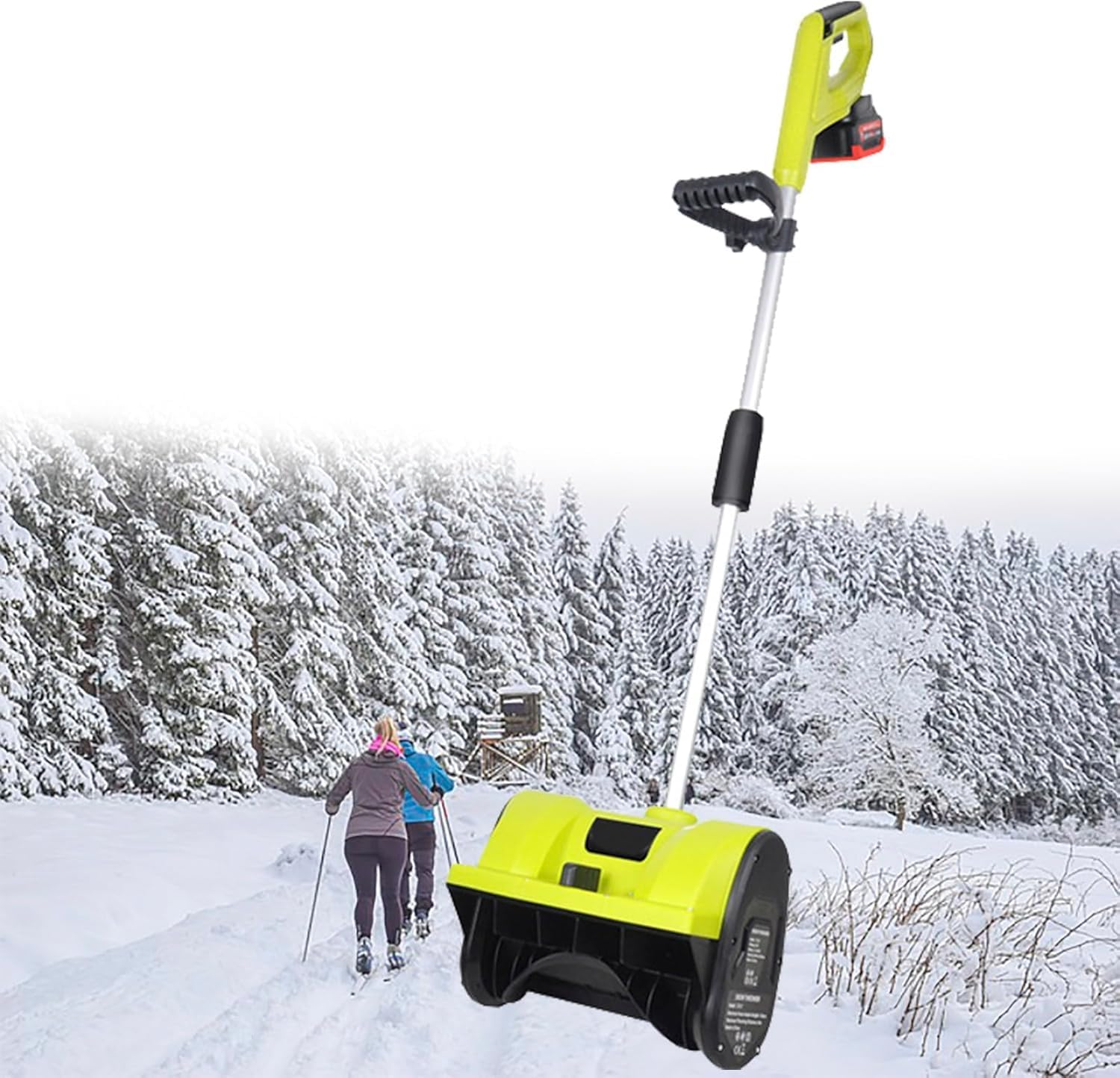 Cordless Snow Shovel,20V Cordless Snow Blower,Battery Snow Blower with Adjustable Front Handle (2 Battery & Quick Charger Included)