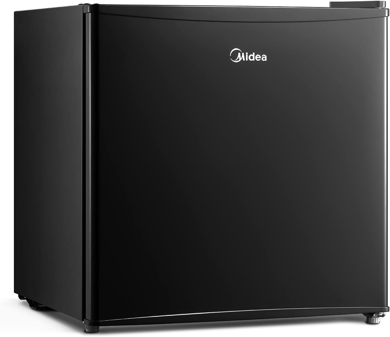 Midea WHS-65LB1 Compact Single Reversible Door Refrigerator, 1.6 Cubic Feet(0.045 Cubic Meter), Black & TOSHIBA EM131A5C-BS Countertop Microwave Ovens 1.2 Cu Ft, 12.4