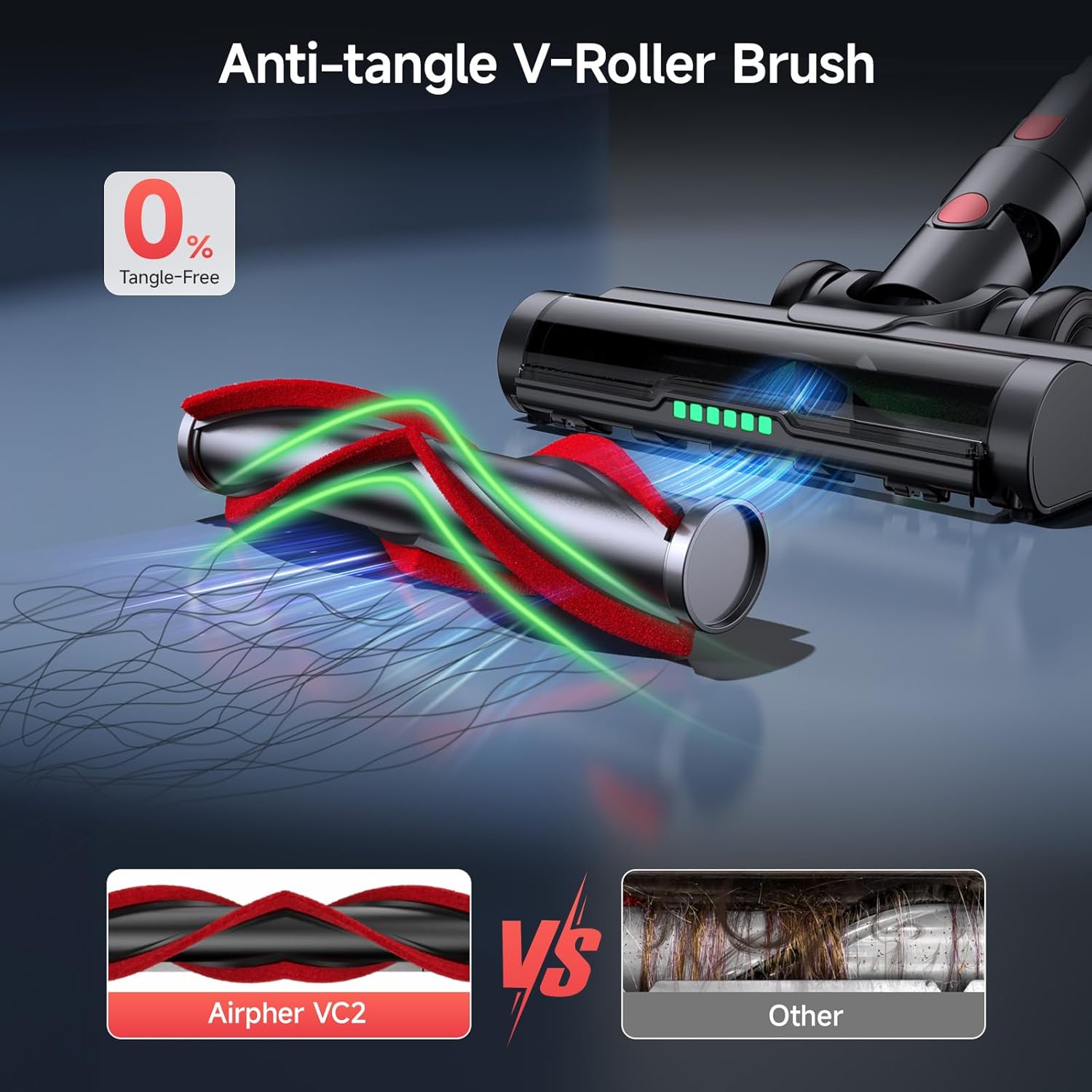 VC2 Cordless Vacuum Cleaner and Replacement Floor Brush