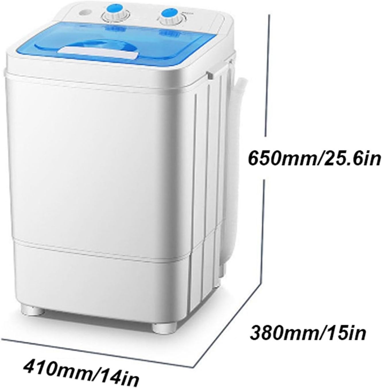 Generic Small Portable Washing Machine, mini washer machine for RV Apartments Dorms, Portable Turbo Washer Space Saving for underwear, baby clothes and other small clothes(Black)