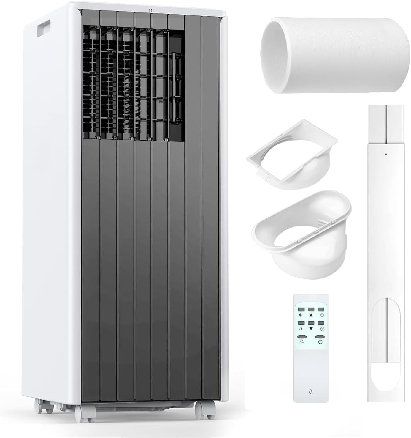8000 BTU Portable Air Conditioner Cools Up to 350 Sq.Ft, 3-in-1 Fast Cooling Unit with Dehumidifier & Fan mode, Sleep Mode & Remote Control, 24H Timer
