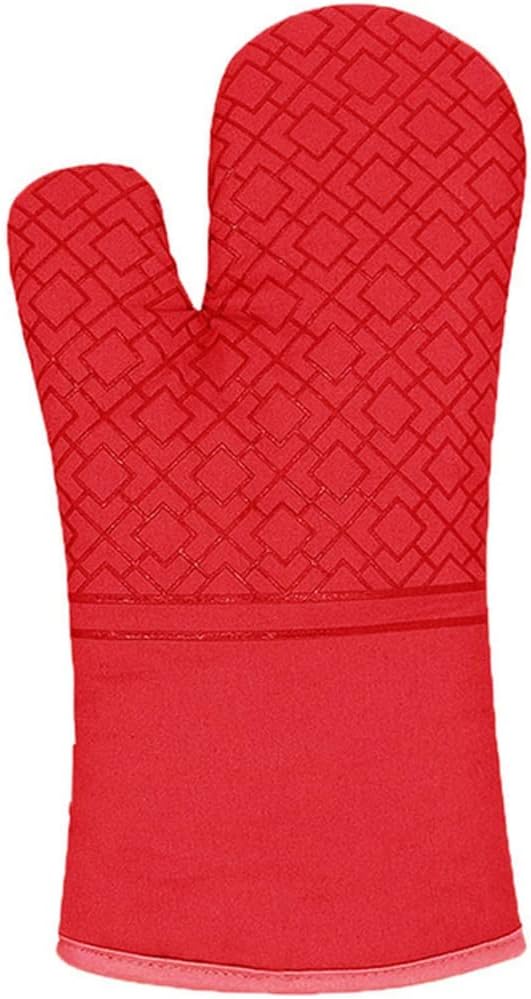 Electric o ven Mitts Microwave Gloves Baking Potholders hot Grip Kitchen Utensils Cookware(White-Dinosaur Doodle4)