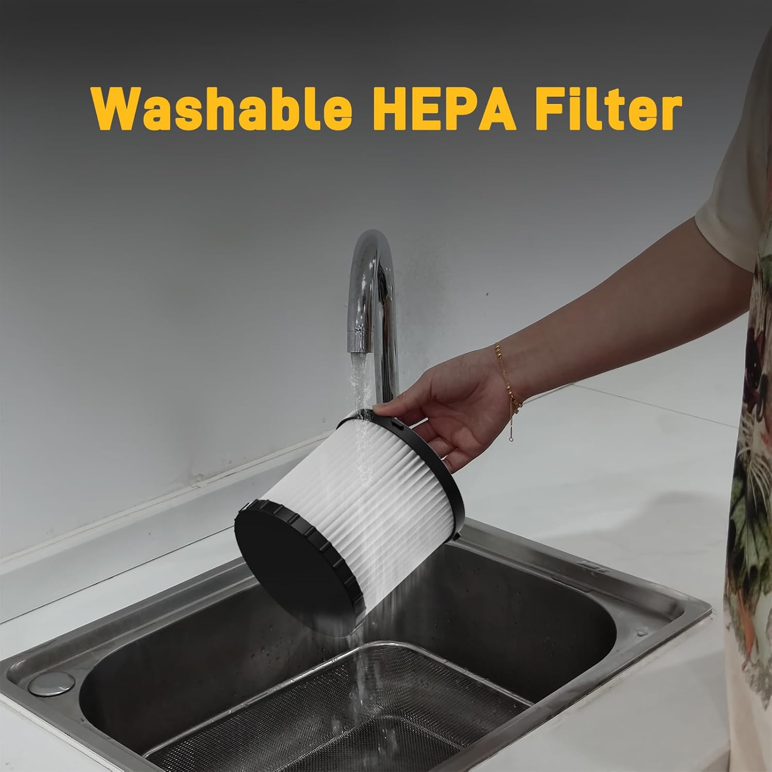 4 Gallon Cordless Shop Vac Compatible with Dewalt 20V Battery, Cordless Shop Vacuum Wet and Dry with 16 Kpa Strong Suction & Blower, Battery Powered Shop Vac for Car, Home and Garage (with Battery)