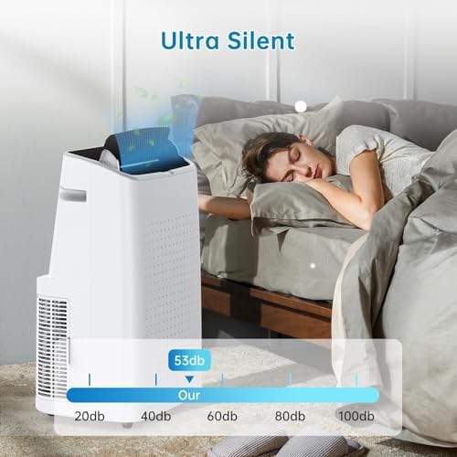 14,000 BTU Portable Air Conditioner, 3-In-1 Free Standing AC With Remote Control, Window Vent Kit, 3 Fan Speeds, 24H Timer, Garage Cooling System, Smart Home Integration