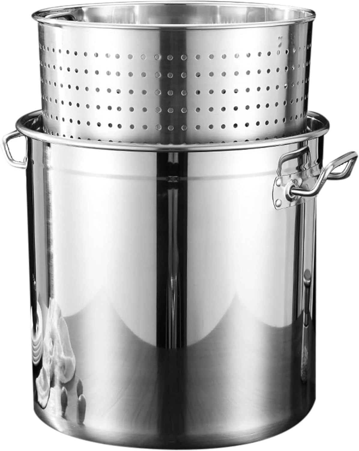Stainless Steel Soup Pot with Basket, Turkey Fryer for Seafood Boil, Crawfish, Crab, Lobster, Shrimp, and Frying, Cooking Pot, Multiple Sizes (50cmx50cm)