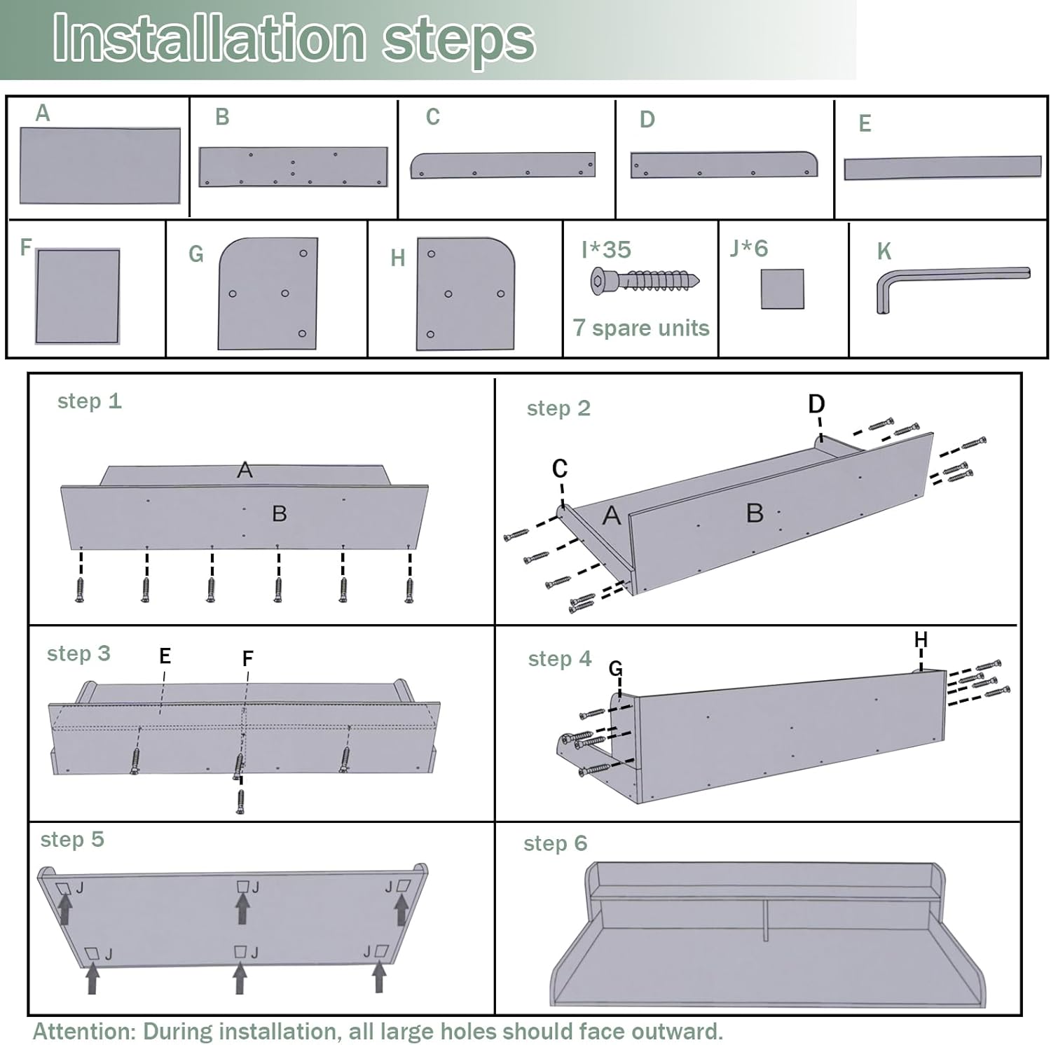2-Tier Washer Dryer Countertop, Waterproof Laundry Countertop with Anti-Slip Mat, 54