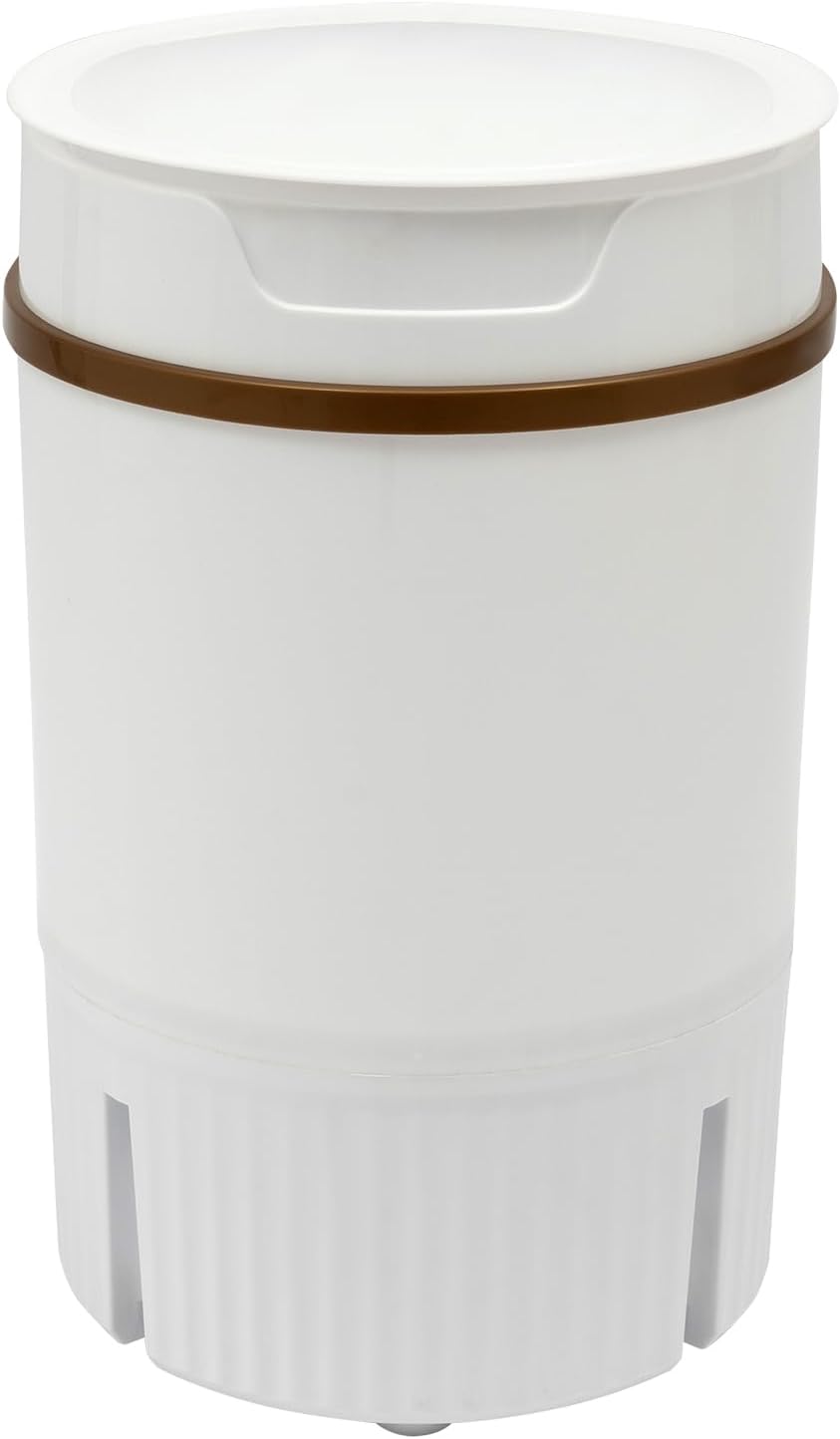 Compact Mini Washer- Portable Semi-automatic Small Washer Machine Single Tub Laundry Washer for Apartments, Dorms,Traveling, RV, IPX4 (White)